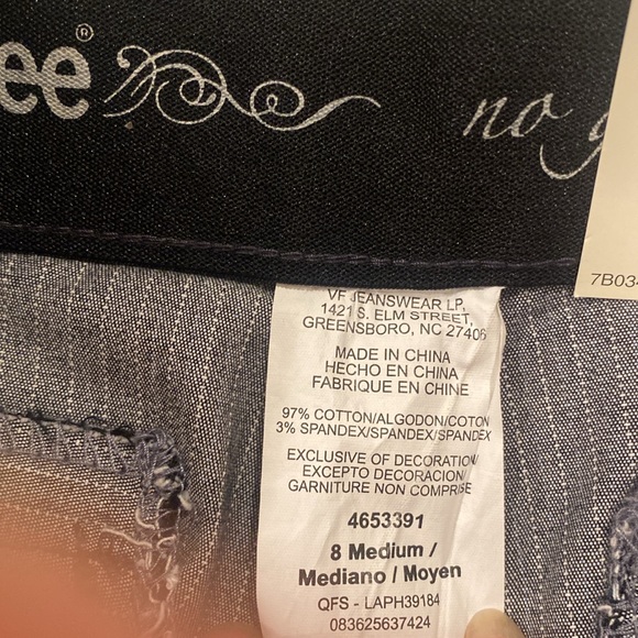 Lee No Gap Waistband Denim Pants - size 8 , medium - Picture 3 of 6